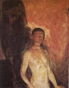 Edvard Munch The Self-Portrait of hell painting